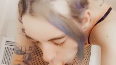 Gorgeous Girl Loves Rubbing Her Clitty and Deep Throating - 10 image