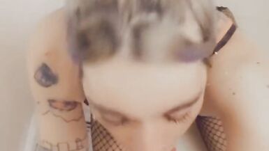 Gorgeous Girl Loves Rubbing Her Clitty and Deep Throating - 12 image