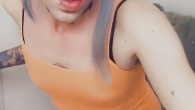 Gorgeous Girl Loves Rubbing Her Clitty and Deep Throating - 2 image