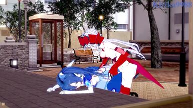 Tsubasa Kazanari and Chris Yukine have intense futanari sex - Symphogear Hentai - 14 image