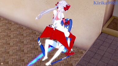 Tsubasa Kazanari and Chris Yukine have intense futanari sex - Symphogear Hentai - 2 image