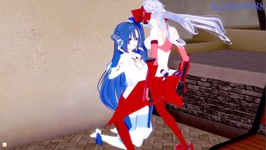 Tsubasa Kazanari and Chris Yukine have intense futanari sex - Symphogear Hentai - 3 image