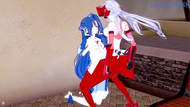 Tsubasa Kazanari and Chris Yukine have intense futanari sex - Symphogear Hentai - 4 image