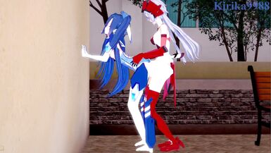 Tsubasa Kazanari and Chris Yukine have intense futanari sex - Symphogear Hentai