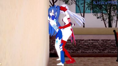 Tsubasa Kazanari and Chris Yukine have intense futanari sex - Symphogear Hentai - 7 image