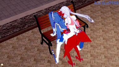 Tsubasa Kazanari and Chris Yukine have intense futanari sex - Symphogear Hentai - 9 image