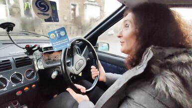 Tranny gilf starting and driving an ancient peugeot 205 diesel sfw NOT PORN - 15 image