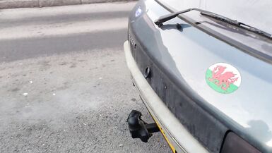 Tranny gilf starting and driving an ancient peugeot 205 diesel sfw NOT PORN - 5 image