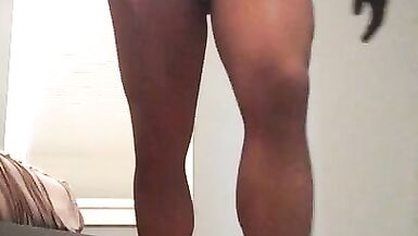 Jenna's masturbation (female mask, cross dressing, transvestite, rubber, heels, pantyhose, gloves) - 6 image