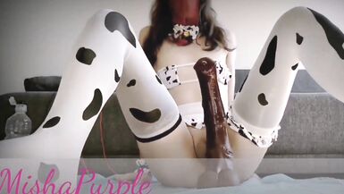 THE FUCKING COW: FEMBOY COW BIKINI COSPLAY HUGE HORSE DILDO MRHANKEYS XCALIBUR ANAL BALLS DEEP