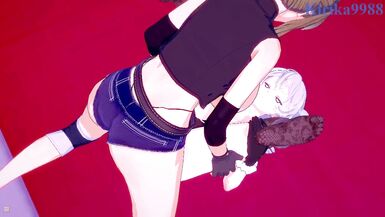 Nine and Chitose Kisaragi have intense futanari sex at a love hotel. - Super Robot Wars V Hentai - 8 image