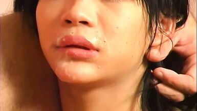 Skinny Asian tranny in stockings gets fucked and facialed - 1 image