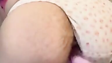 Trans playing with her new dildo machine - 10 image