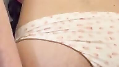 Trans playing with her new dildo machine