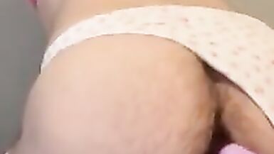 Trans playing with her new dildo machine - 7 image