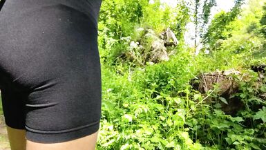 Trans in Bikershorts and Panties outdoor - 3 image