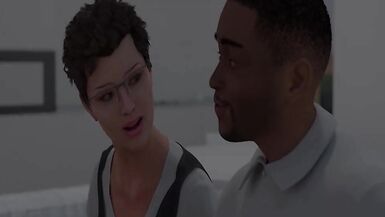 Barely legal trans teen jerks her cock in front of black stepdad - 2 image