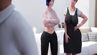 Barely legal trans teen jerks her cock in front of black stepdad - 4 image