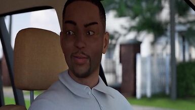 Barely legal trans teen jerks her cock in front of black stepdad - 5 image