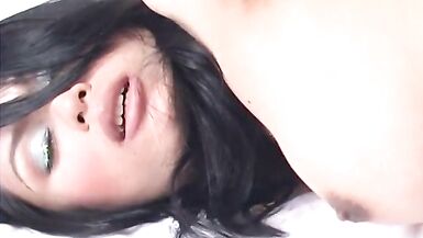 Shemale babe gets ass fucked and cum on her sweet face - 6 image