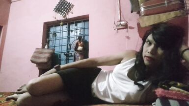 Crossdresing and jerking in my room - 2 image