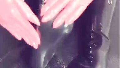 Sexy solo latex feet fetish app - 10 image