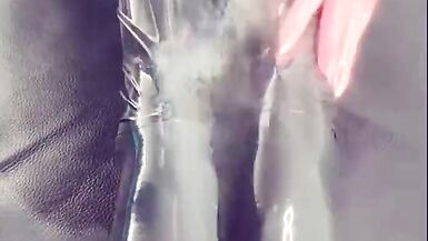 Sexy solo latex feet fetish app