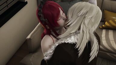 Mushoku Tensei: Ghislaine Futa x Hilda taker/ cunnilingus / lifting fucked - 2 image