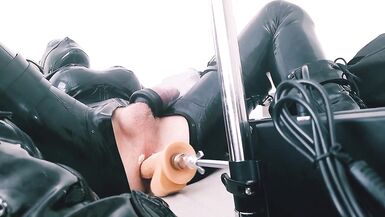 Latex Bodysuit, Anal Fucking machine, Anal spread, Ping Pong, Penis Pump - 6 image