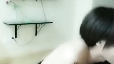 Super cute hot and horny teenager Ladyboy is a cocksucker and getting fucked in the ass - 2 image