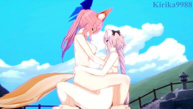 Tamamo no Mae and Astolfo have intense sex in a deserted hot spring. - Fate/Grand Order Hentai - 6 image