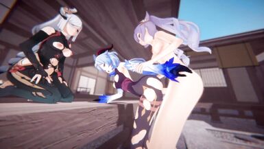 Genshin Impact - Futa Keqing x Ganyu and Shenhe - 11 image