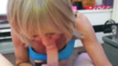 Sexy TGirl Pauline gives Mikes big cock a POV blowjob - 5 image