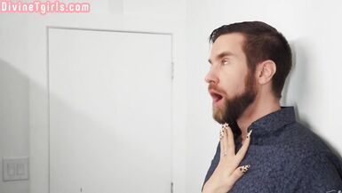 Busty party tgirl riding bareback and cocksucking in secret - 11 image