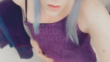 Hot Purple Minidress Slut - 2 image