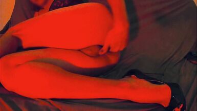 Crossdresser masturbation. Dildo in the ass and high heels on - 4 image