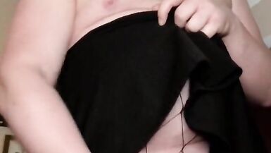 cute chubby trans girl cums - 10 image