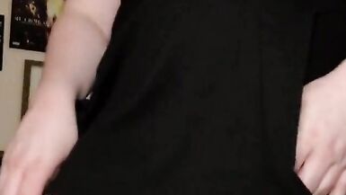 cute chubby trans girl cums - 3 image