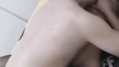 Covid preventions client with a cute ladyboy fucking very hard in her ass - 5 image