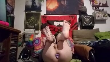 Trans girl solo masturbation ft. AnimaLauren - 1 image