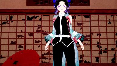 Demon Slayer Futanari - Shinobu x Nezuko Handjob and boobjob - 9 image