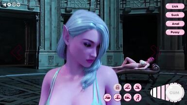 Futanari Porn where Dickgirl Elf fucks sexy Girl in Pussy and Mouth - 2 image