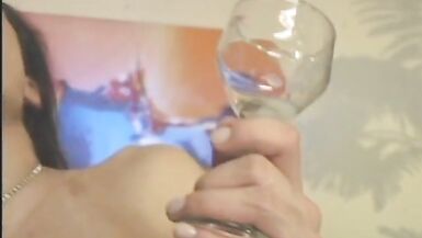 Transsexual fucks one cock while sucking another - 12 image