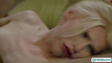 Small tits ts Izzy Colle blowjob and doggystyle anal bareback