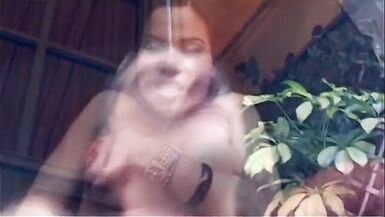 Tranny gets bent over while getting fucked in the ass outdoors - 8 image