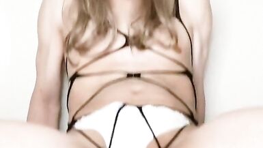 Anal insertion of a huge dildo and convulsive masturbation - 8 image