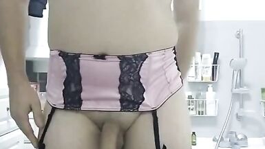patty crossdresser pink lingerie - 13 image