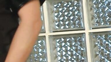 Hot tranny cop gets a facial - 2 image