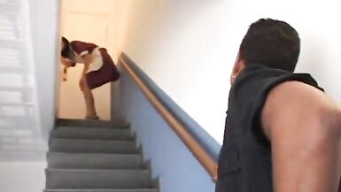 This guy gives his tranny housekeeper an anal drilling - 2 image