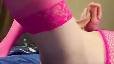 Sissy injects herself with her own cum - 7 image